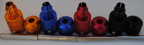 Image of 1TattooWorld 4 Sets of Auto Lock Tattoo Grip Silicone Aluminum Alloy w/Back Stem 22mm, OTW-AAM-S4
