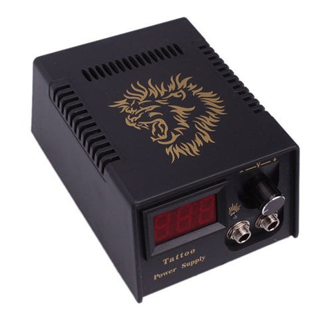 Image of 1TattooWorld Digital Tattoo Machine Power Supply Kit with Stainless Steel Foot Pedal and Clip Cord, OTW-P026-2.1