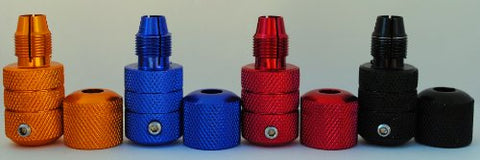 Image of 1TattooWorld 4 Sets of Auto Lock Tattoo Grip Silicone Aluminum Alloy w/Back Stem 22mm, OTW-AAM-S4