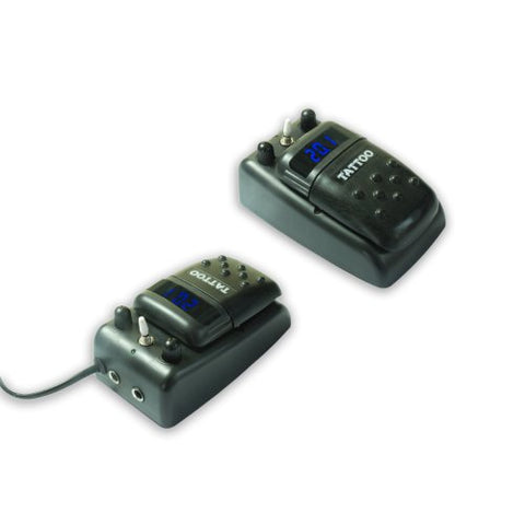 Image of One Tattoo World All-in-one Heavy-Duty Built-in Foot Pedal and Dual-Function Digital Display Tattoo Power Supply, Model # OTW-PB04L
