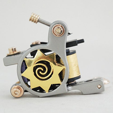 Image of 1TattooWorld Premium Copper Wire Coils Tattoo Machine Liner & Shader, Gold, OTW-M5122