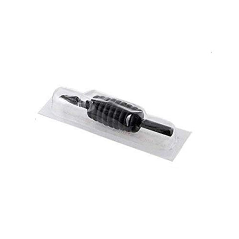 Image of 1TattooWorld (50) X STERILIZED ASSORTED (ROUNDS/MAGS/FLATS) TUBES WITH BLACK RUBBER GRIPS 5/8", OTW-Grip-50M