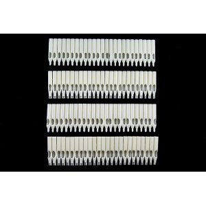 1TattooWorld Tattoo Supply 100 Plastic Disposable Tips (Nozzles) Round/flat, OTW-DT-1