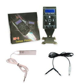 1TattooWorld Premium Quality Dual-Function Digital Display Tattoo Power Supply Black Color, OTW-PH102