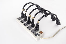 BiCoreTech 6 Pack Power Extension Cord Cable, Outlet Saver, 3 Prong, 16AWG-13A, UL Listed, BCT-PC3M6
