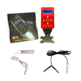 1TattooWorld Premium Quality Dual-Function Digital Display Tattoo Power Supply Red Color, OTW-PH102R