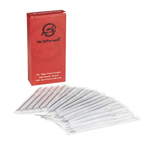 1TattooWorld 50 Pcs 9 Round Liner Sterilized Tattoo Needles, OTW-50-9RL