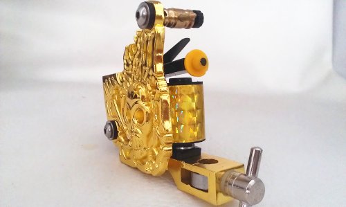 1TattooWorld Premium Handmade Copper Wire Coils Tattoo Machine Liner & Shader, Gold, OTW-J0462