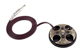 1TattooWorld CROSS SKULL FOOT PEDAL, Bronze, OTW-FPC01B