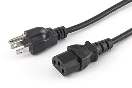 BiCoreTech 2 Pack Computer Power Cable, 3 Prong, 18AWG-13A, UL Listed, BCT-PC15FA2