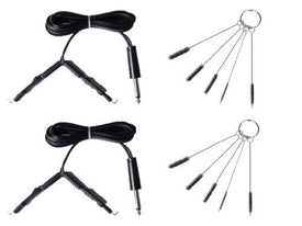 1TattooWorld Clip Cord (x 2 pieces) value pack with 2 sets of 5pcs/set Tattoo Tube Cleaning Brushes, OTW-CL-B4