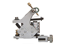 1TattooWorld Premium Copper Wire Coils Tattoo Machine Liner & Shader, Silver, OTW-M048-3