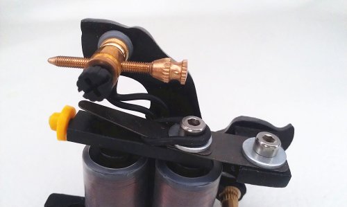 1TattooWorld High Quality Cast Iron Tattoo Machine Liner & Shader, Yellow and Black, OTW-M0423