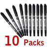 10pcs Tattoo Skin Marker Piercing Marking Scribe Dual-tip Pen, Black,OTW-P500-B10