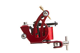 1TattooWorld (2) x Professional Cast Iron 10 Wrap Aluminum Coils Tattoo Machine Liner & Shader, Red, OTW-M025-2