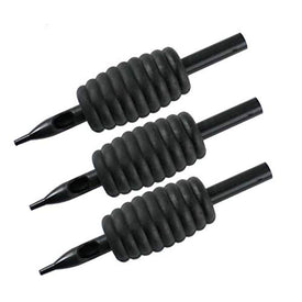 1TattooWorld (50) X STERILIZED ASSORTED (ROUNDS/MAGS/FLATS) TUBES WITH BLACK RUBBER GRIPS 5/8