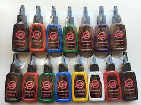 1TattooWorld Premium Tattoo Ink Set, 15 Color 1/2 oz (15ml) each, OTW-A115