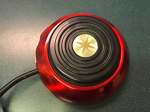 Image of 1TattooWorld Premium Quality 360 Degree Round Stainless Steel Tattoo Foot-Pedal with 56" Silicon Soft Wire for Tattooing, Red Color,OTW-FPSS-R1