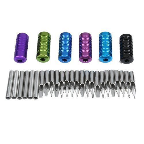 31 Stainless Steel Tattoo Tubes Grips Nozzle Tips Kit