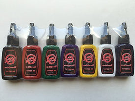 Premium Tattoo Ink Set, 7 Color 1/2 oz (15ml) each, OTW-A102