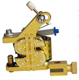 (2) x Professional Aluminum Coils Tattoo Machine Liner & Shader, Gold, OTW-M047-1